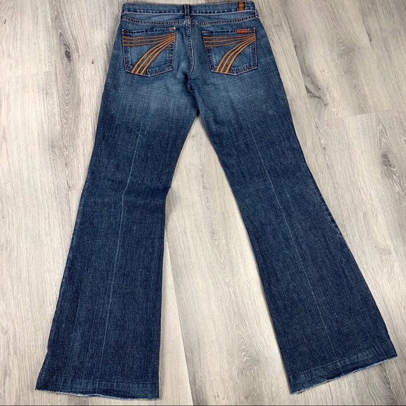 [SOLD] 7 for All Mankind Dojo Flare Jeans Sz 29x33 - Picture 2 of 7